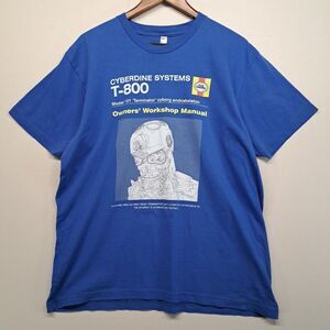 Terminator T-800 Cyberdine Owners Manual T Shirt XL American Apparel USA SciFi